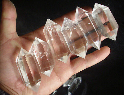 2.7KG 50Pcs NATURAL CLEAR QUARTZ CRYSTAL DOUBLE POINTS POLISHED HEALING.Wholesales Price