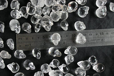 100 Pieces Tiny Natural Clear Quartz Crystal Skulls Carved by hand From China 15-25mm