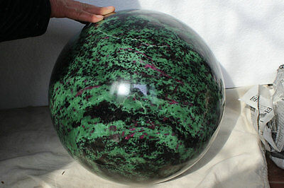 44kg 96.7LB Natural Ruby Green Zoisite Quartz Crtystal Sphere Ball Gem Stone Healing