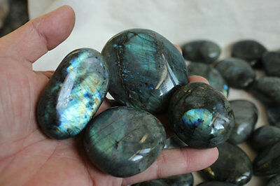 5KG 11LB Natural Rainbow Labradorite Crystal Tumbled Palm Gem Stone Wholesales Price