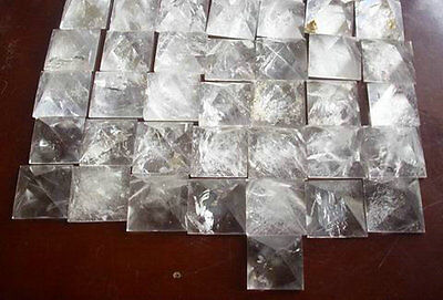 50 NATURAL CLEAR QUARTZ CRYSTAL PYRAMIDS HEALING,Wholesale Price 3CM-4CM