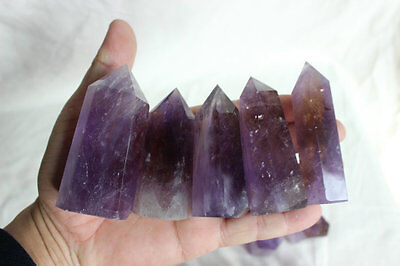 2KG 4.4LB Natural Purple Amethyst Quartz Crystal Tower Points Polished Healing