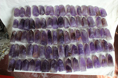 2KG 4.4LB Natural Purple Amethyst Quartz Crystal Tower Points Polished Healing