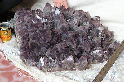 134LB 61kg Huge Raw Natural Amethyst Quartz Crystal Cluster Points Rock Specimen