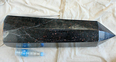 76kg 168LB 32.9" Large Natural Black Tourmaline & Red Garnet Quartz Crystal Point Healing