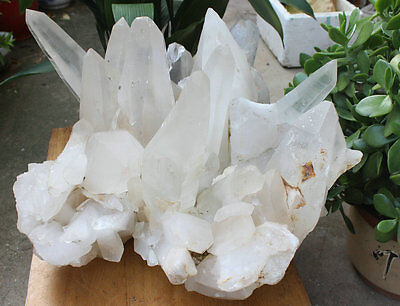 55kg 122LB HUGE NATURAL WHITE CLEAR QUARTZ CRYSTAL CLUSTER POINTS ORIGINAL Brazil