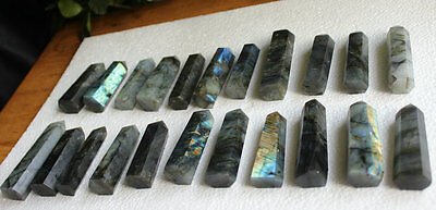 2KG 30Pcs 4.4LB Natural Rainbow Labradorite Gem Stone Crystal Points Polished Healing