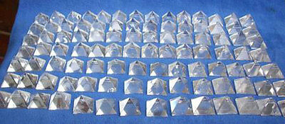 50 NATURAL CLEAR QUARTZ CRYSTAL PYRAMIDS HEALING Wholesale Price 20-27mm