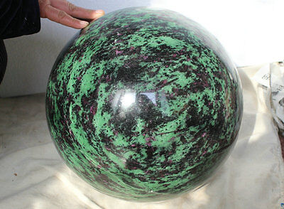 44kg 96.7LB Natural Ruby Green Zoisite Quartz Crtystal Sphere Ball Gem Stone Healing