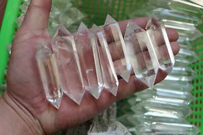 5kg 11LB Natural Clear Quartz Crystal Double Points Wands Healing Brazil Wholesales