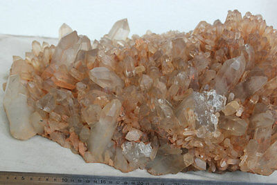 79.7LB Huge NATURAL CLEAR WHITE QUARTZ CRYSTAL CLUSTER POINTS ORIGINAL Brazil