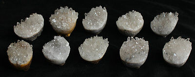 10 Natural Clear Quartz Crystal Cluster hedgehog Carved Head Sculpture Healing