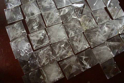 50 NATURAL CLEAR QUARTZ CRYSTAL PYRAMIDS HEALING,Wholesale Price 3CM-4CM