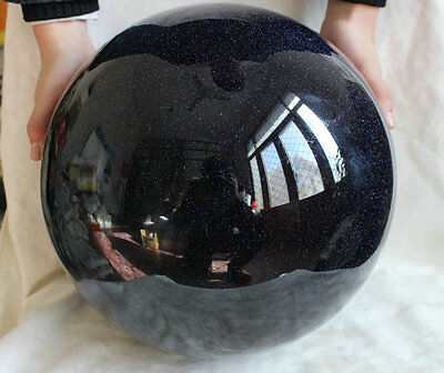 78.5LB 295mm Large Blue Goldstone Flashes Crystal Sphere Ball Polished Healing