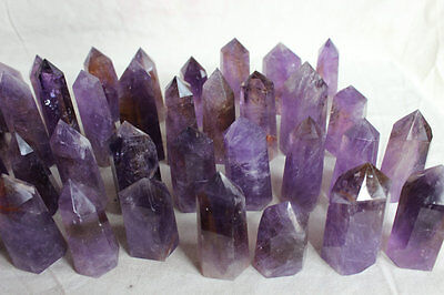 2KG 4.4LB Natural Purple Amethyst Quartz Crystal Tower Points Polished Healing