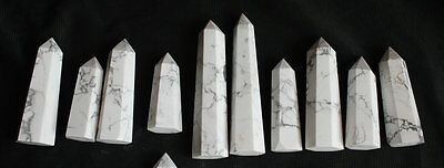 40 Pieces 2.2kg Natural White Howlite Stone Crystal Points Tower Polished Healing Wholesales