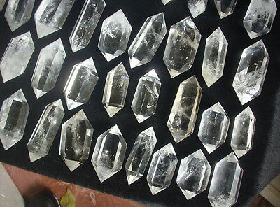 2.7KG 50Pcs NATURAL CLEAR QUARTZ CRYSTAL DOUBLE POINTS POLISHED HEALING.Wholesales Price