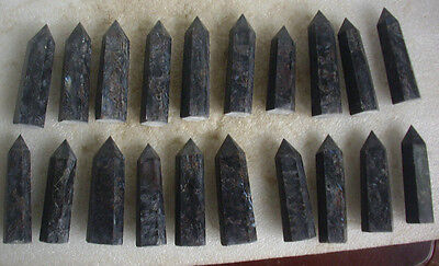 2KG  20-30 Pieces Natural Arfvedsonite & Garnet Blue Flashes Points Polished Healing,Wholesales