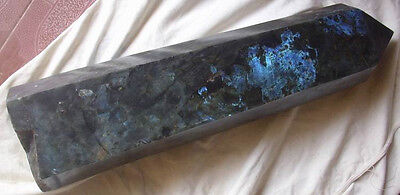 28.5KG 62.75LB 27.3" Huge Natural Rainbow Labradorite Gem Stone Crystal Point Healing