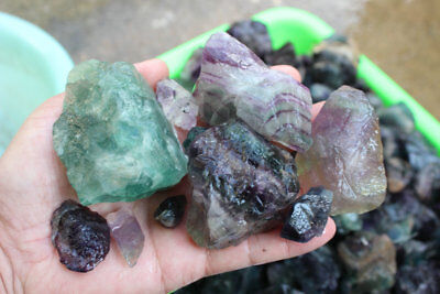 5KG Raw Natural Colourful Fluorite Quartz Crystal Gem Stone Rough Rock Display,Wholesale Lot