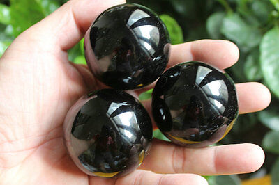 12Pcs Natural Obsidian Crystal Spheres Balls Polished Healing 1.9-2.0" + Stands