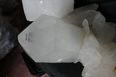 111.9LB 50.8KG LARGE RAW NATURAL WHITE CLEAR QUARTZ CRYSTAL CLUSTER POINTS Brazil