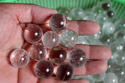 100 Pieces Natural Clear Quartz Crystal Spheres Balls Polished Healing 20-23mm