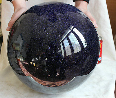 78.5LB 295mm Large Blue Goldstone Flashes Crystal Sphere Ball Polished Healing