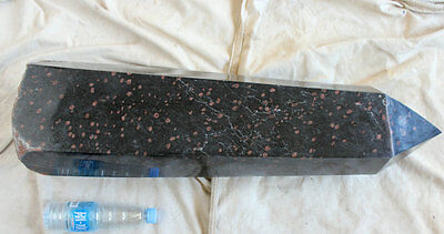 76kg 168LB 32.9" Large Natural Black Tourmaline & Red Garnet Quartz Crystal Point Healing