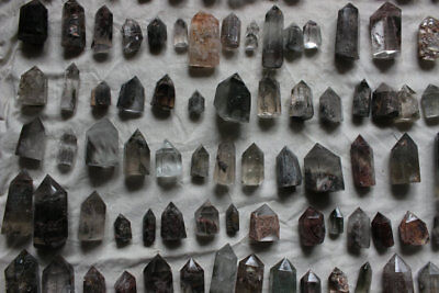 15KG 330Pcs Natural Clear Phantom Ghost Quartz Crystal Points Obelisk Healing Wholesales