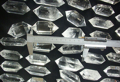 2.7KG 50Pcs NATURAL CLEAR QUARTZ CRYSTAL DOUBLE POINTS POLISHED HEALING.Wholesales Price