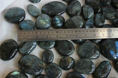 5KG 11LB Natural Rainbow Labradorite Crystal Tumbled Palm Gem Stone Wholesales Price