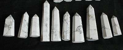 40 Pieces 2.2kg Natural White Howlite Stone Crystal Points Tower Polished Healing Wholesales