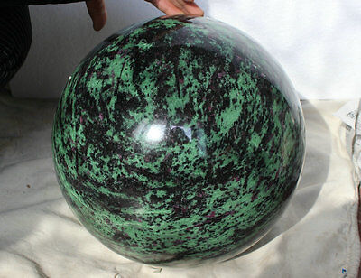 44kg 96.7LB Natural Ruby Green Zoisite Quartz Crtystal Sphere Ball Gem Stone Healing