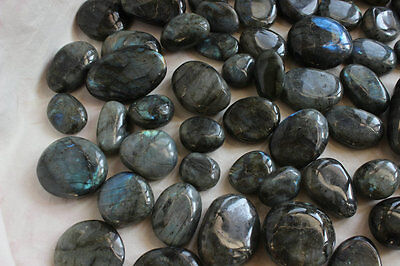 5KG 11LB Natural Rainbow Labradorite Crystal Tumbled Palm Gem Stone Wholesales Price