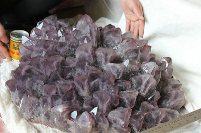 134LB 61kg Huge Raw Natural Amethyst Quartz Crystal Cluster Points Rock Specimen