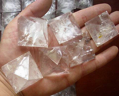 50 NATURAL CLEAR QUARTZ CRYSTAL PYRAMIDS HEALING,Wholesale Price 3CM-4CM