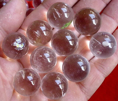 100 NATURAL CLEAR QUARTZ CRYSTAL SPHERES BALLS POLISHED HEALING 19-21mm