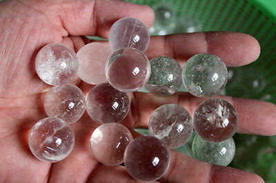 100 Pieces Natural Clear Quartz Crystal Spheres Balls Polished Healing 20-23mm