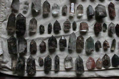 15KG 330Pcs Natural Clear Phantom Ghost Quartz Crystal Points Obelisk Healing Wholesales