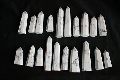 40 Pieces 2.2kg Natural White Howlite Stone Crystal Points Tower Polished Healing Wholesales