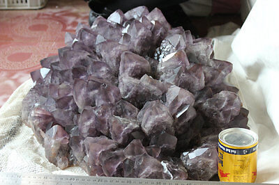 134LB 61kg Huge Raw Natural Amethyst Quartz Crystal Cluster Points Rock Specimen