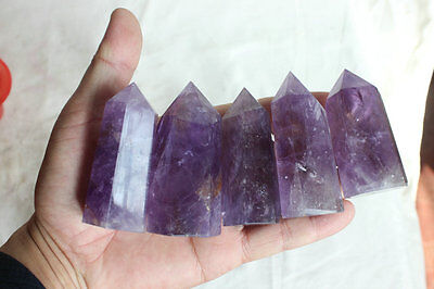 2KG 4.4LB Natural Purple Amethyst Quartz Crystal Tower Points Polished Healing