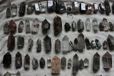 15KG 330Pcs Natural Clear Phantom Ghost Quartz Crystal Points Obelisk Healing Wholesales