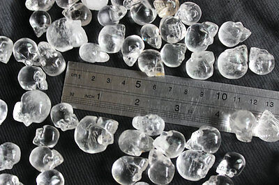 20 Pieces Tiny Natural Clear Quartz Crystal Skulls Carved by hand From China