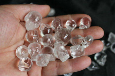 100 Pieces Tiny Natural Clear Quartz Crystal Skulls Carved by hand From China 15-25mm