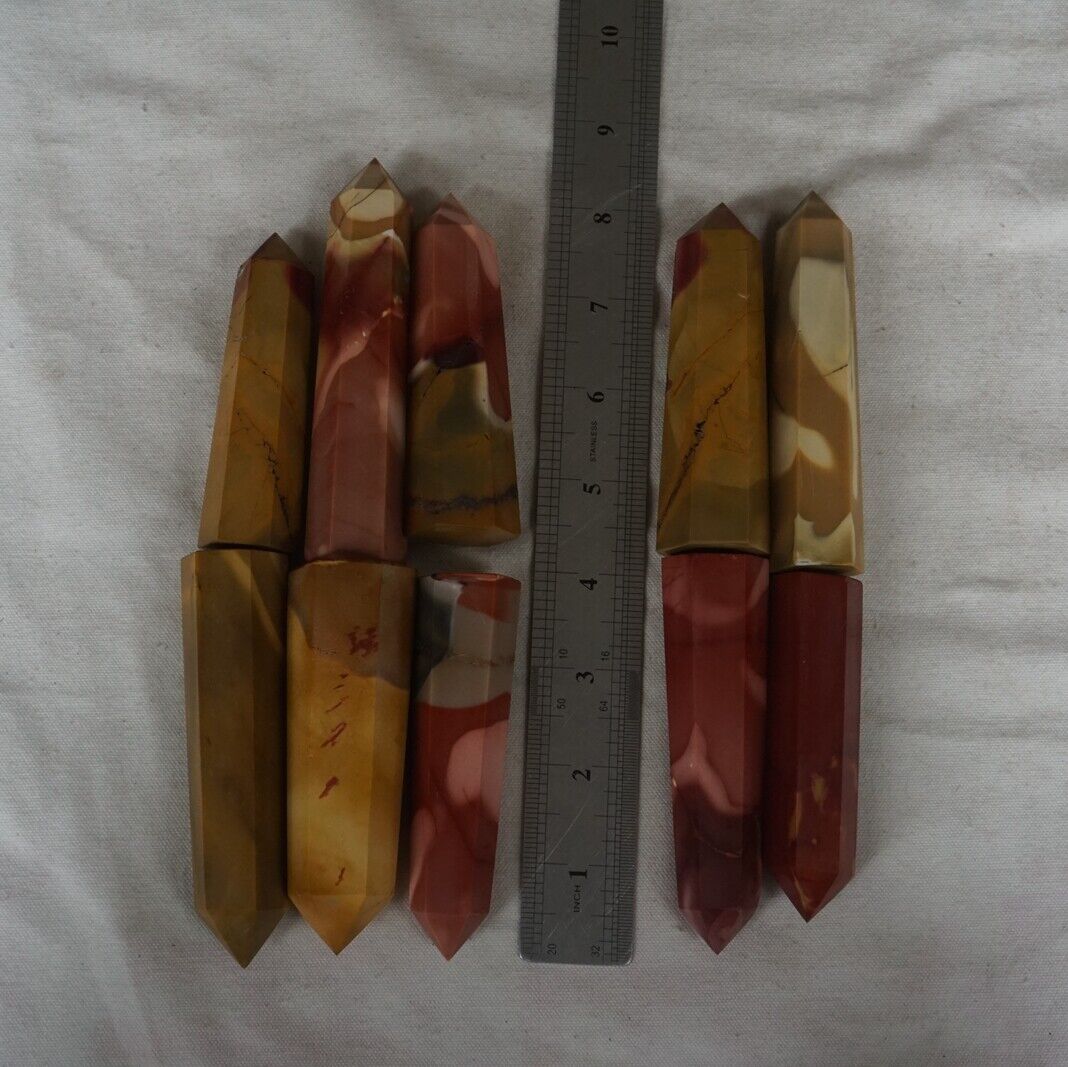 20Pcs 2kg 4.4LB Natural Mookaite Jasper Crystal Point Tower Bumblebee Stone Healing