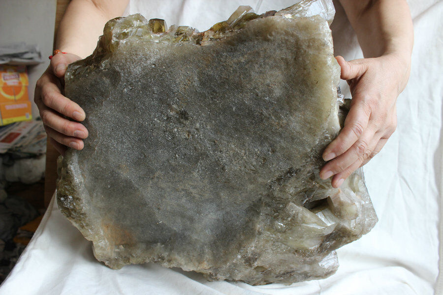 26kg 57LB Huge Raw Natural Smoke Citrine Quartz Crystal Cluster Points Rock Specimen