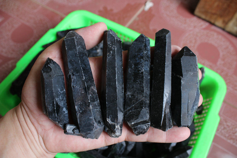 5kg 11LB Big Natural Raw Black Dark Smoke Quartz Crystal Points Rock Original Stones