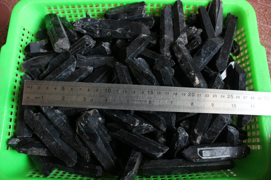 5kg 11LB Big Natural Raw Black Dark Smoke Quartz Crystal Points Rock Original Stones